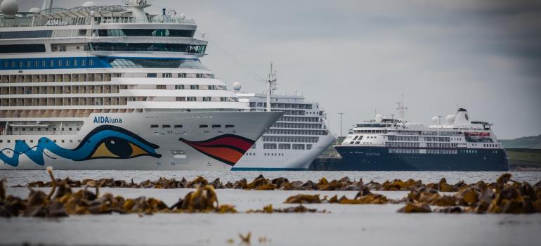 Cruise ships in Orkney (credit Magnus Budge)