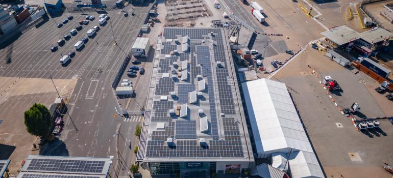 Solar energy project at Portsmouth's port is powering ahead (Image at LateCruiseNews.com - October 2022)