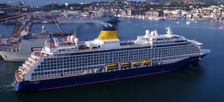 More than 50 cruiseships are scheduled to call in Falmouth this year and membership of Cruise Britain is an important part of marketing the port and destination (Image at LateCruiseNews.com - May 2023)