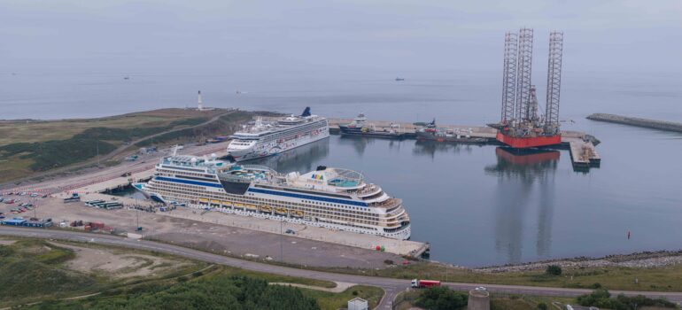 Aberdeen , Scotland, Wednesday, 15 July  2026 

TWO crouise ships arrive at Aberdeen South Harbour, Port of Aberdeen

Picture by Michal Wachucik/Abermedia